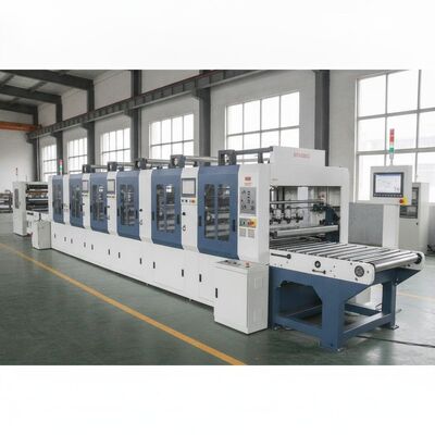SYKM-H-1228RC Volledige Servo Auto-Positionering Flexo Printer Slotter Stansmachine 1200x2800mm Gestanste compensatie