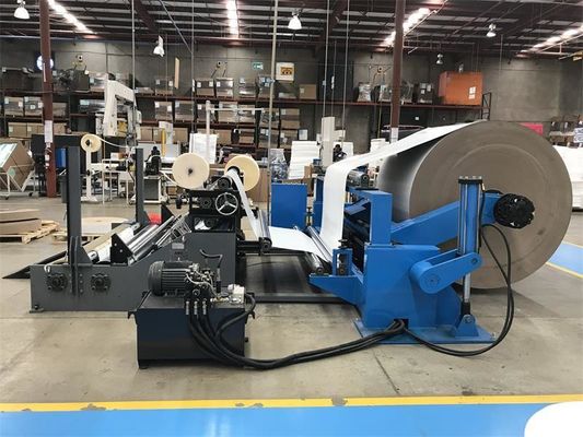 220V 380V 415V Papierrandbeschermingsmachine 125 - 600gsm Kraft Paper Slitter Rewinder