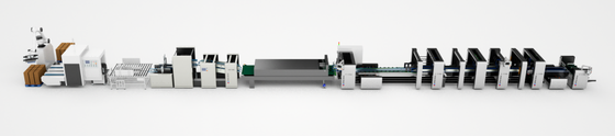 Folder Gluer + Flip Stacker + Draagbare Collaborative Robot Palletizer