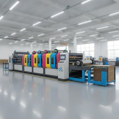 Van de Printerslotter van hoge snelheidsflexo de Machine FFG-reeks van de Matrijzensnijder voor Golfkarton die Productielijn omzetten