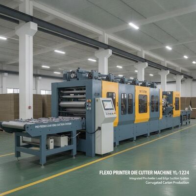 Flexo printer die cutter machine YL-1224 geïntegreerd loodrandzuigsysteem voor de productie van golfkarton